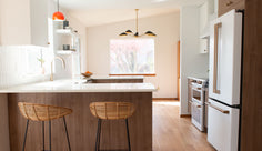 A Two-Toned Woodsy Kitchen