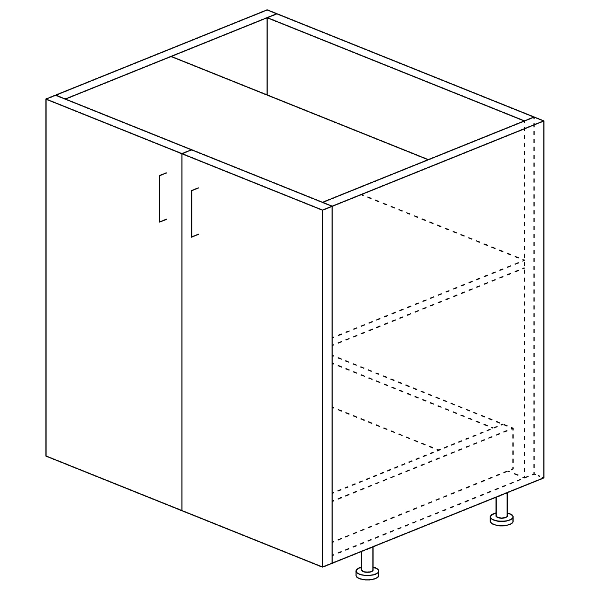 Base Cabinet: 1 Roll-Out 30"H x 24"D