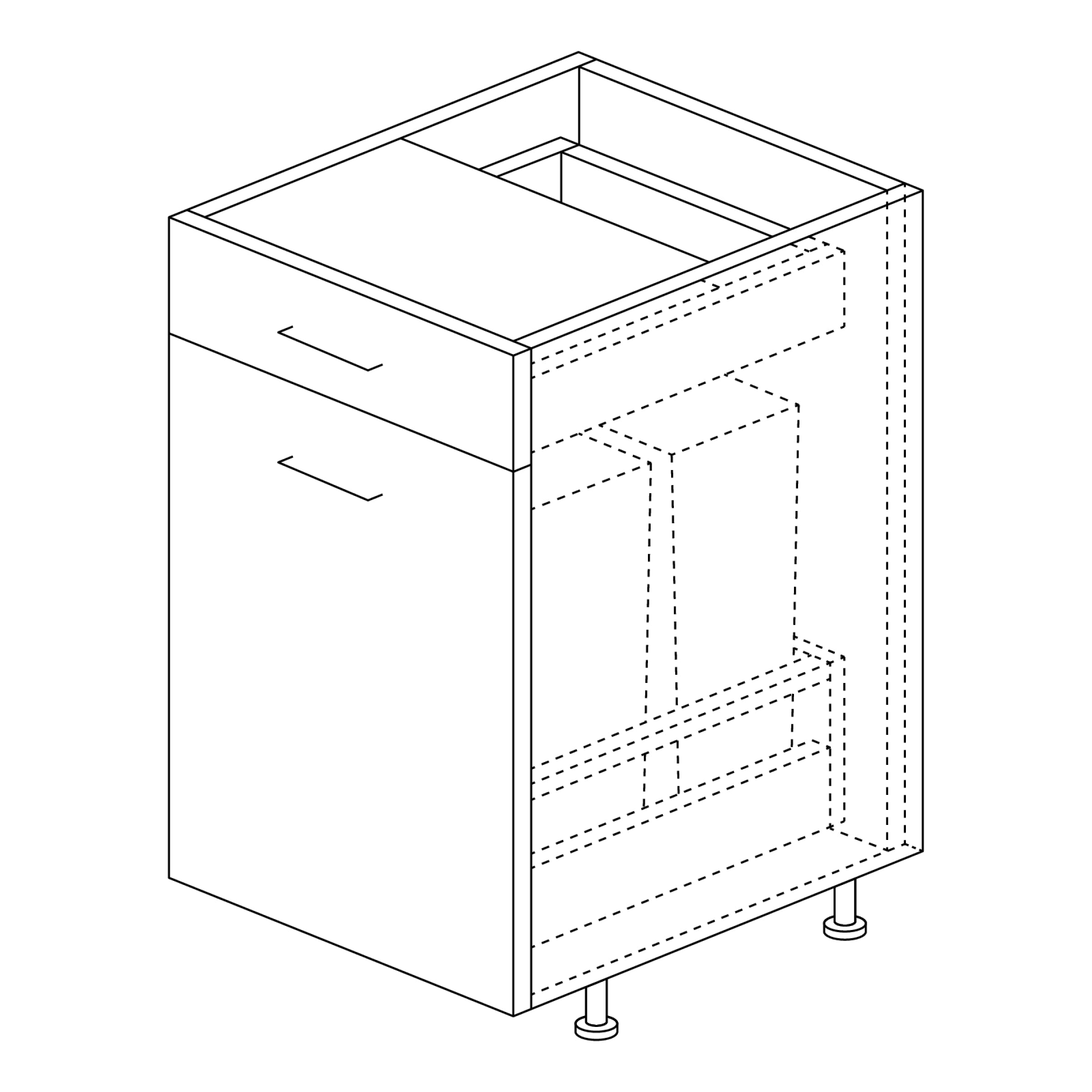 Base Cabinet: Recycle, 1 Drawer 30"H x 24"D