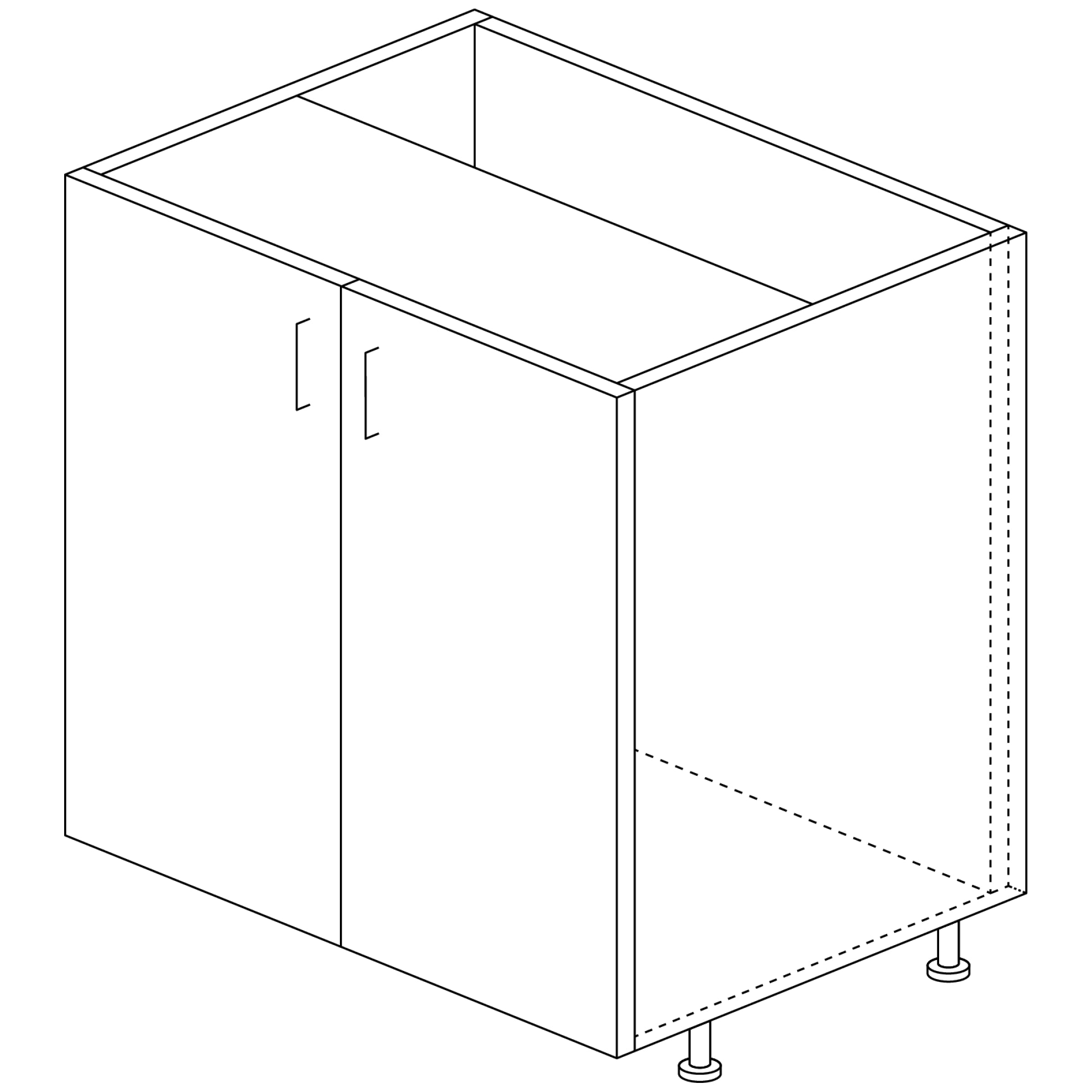 Base Cabinet: Sink H30" x 24"D