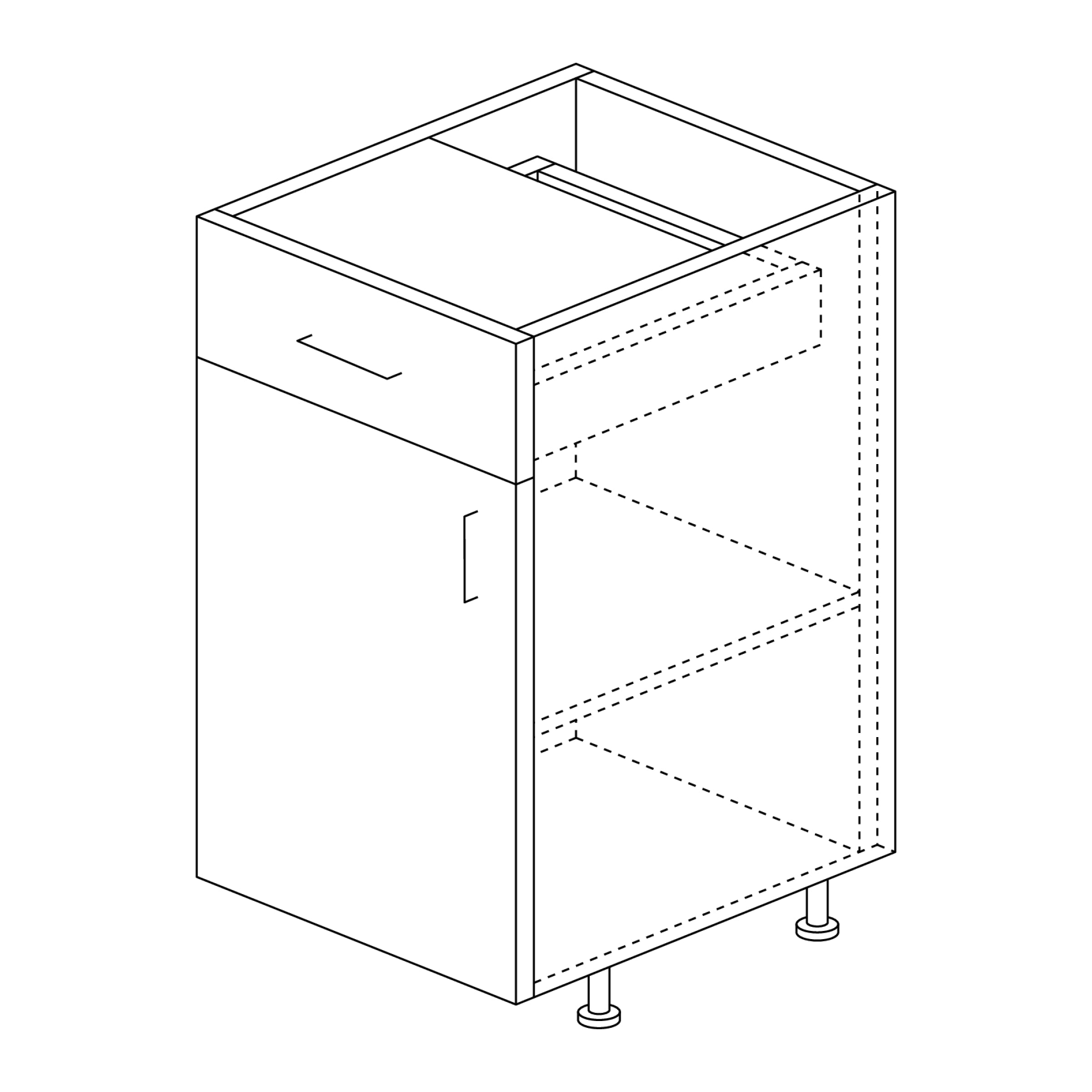 Vanities: 1 Drawer 30"H x 21"D