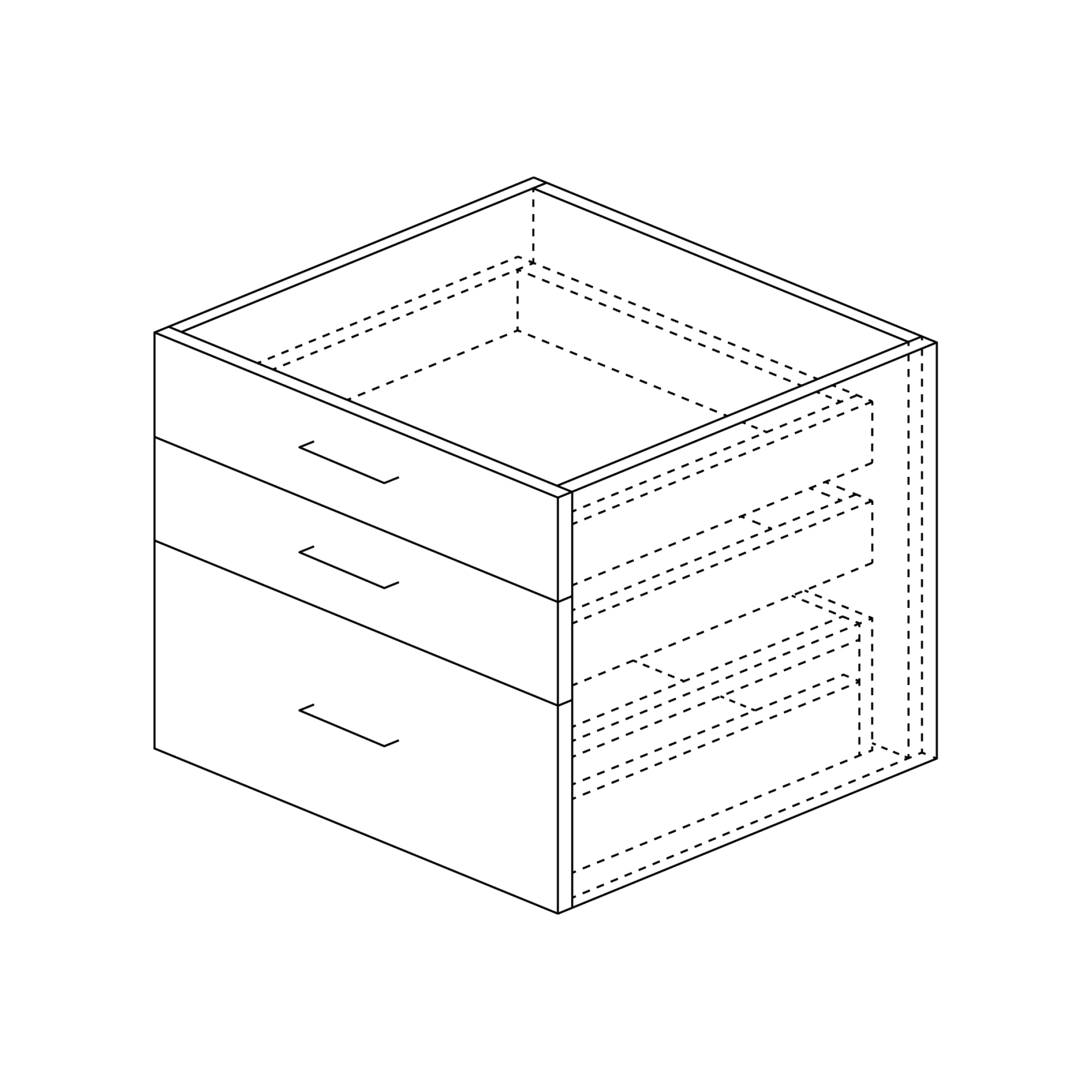 Floating Vanities: 3 Drawers 20"H x 21"D