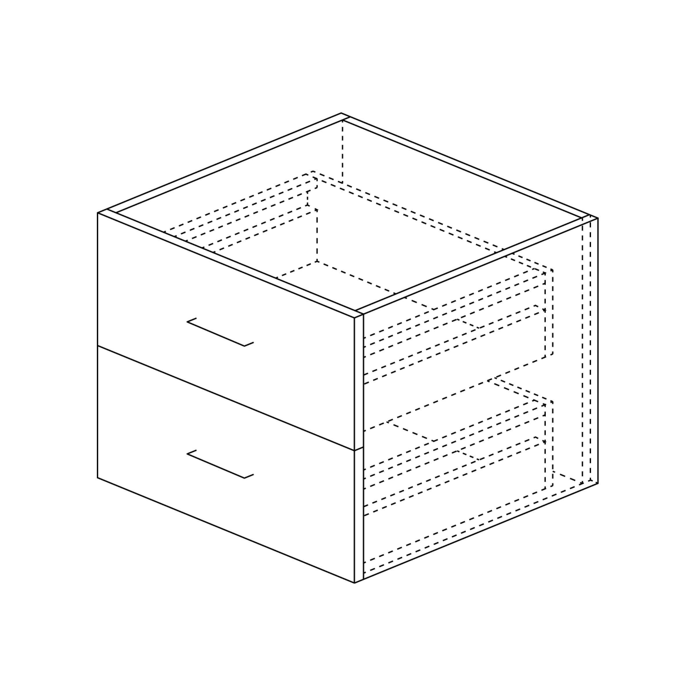 Floating Vanities: 2 Drawers 20"H x 21"D