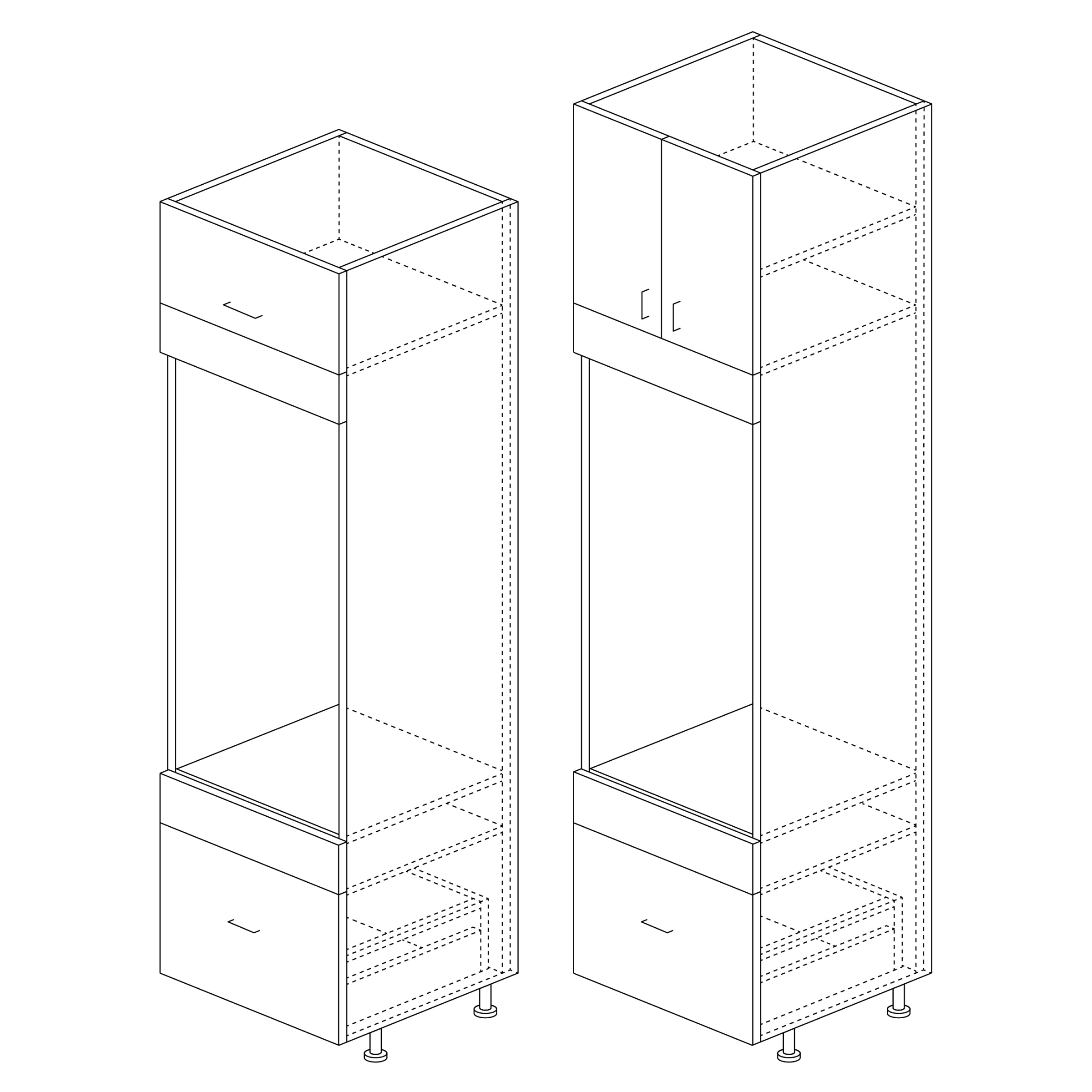 Tall Cabinet: Double Oven 80"H x 24" D