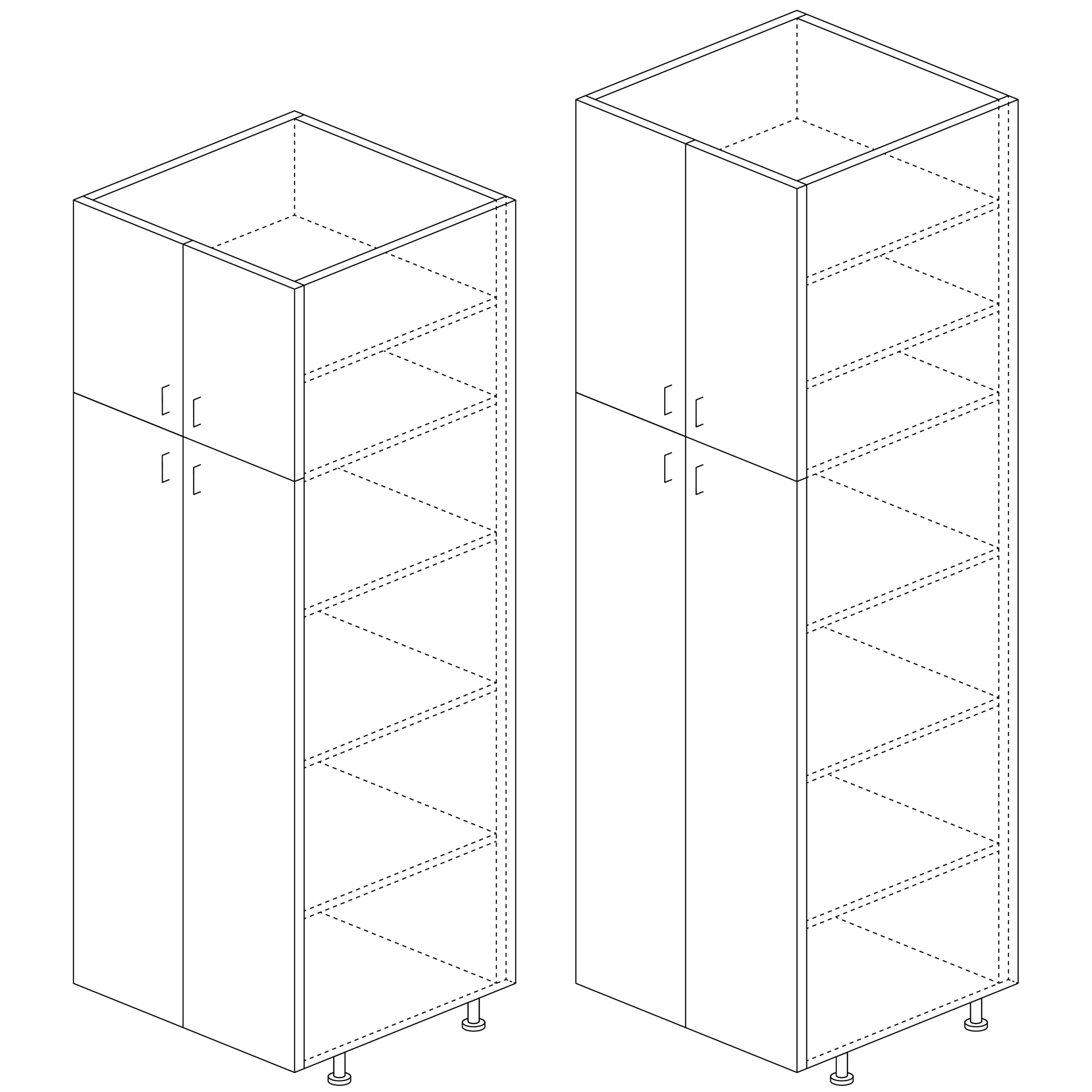 Tall Cabinet: Pantry 80"H x 24" D