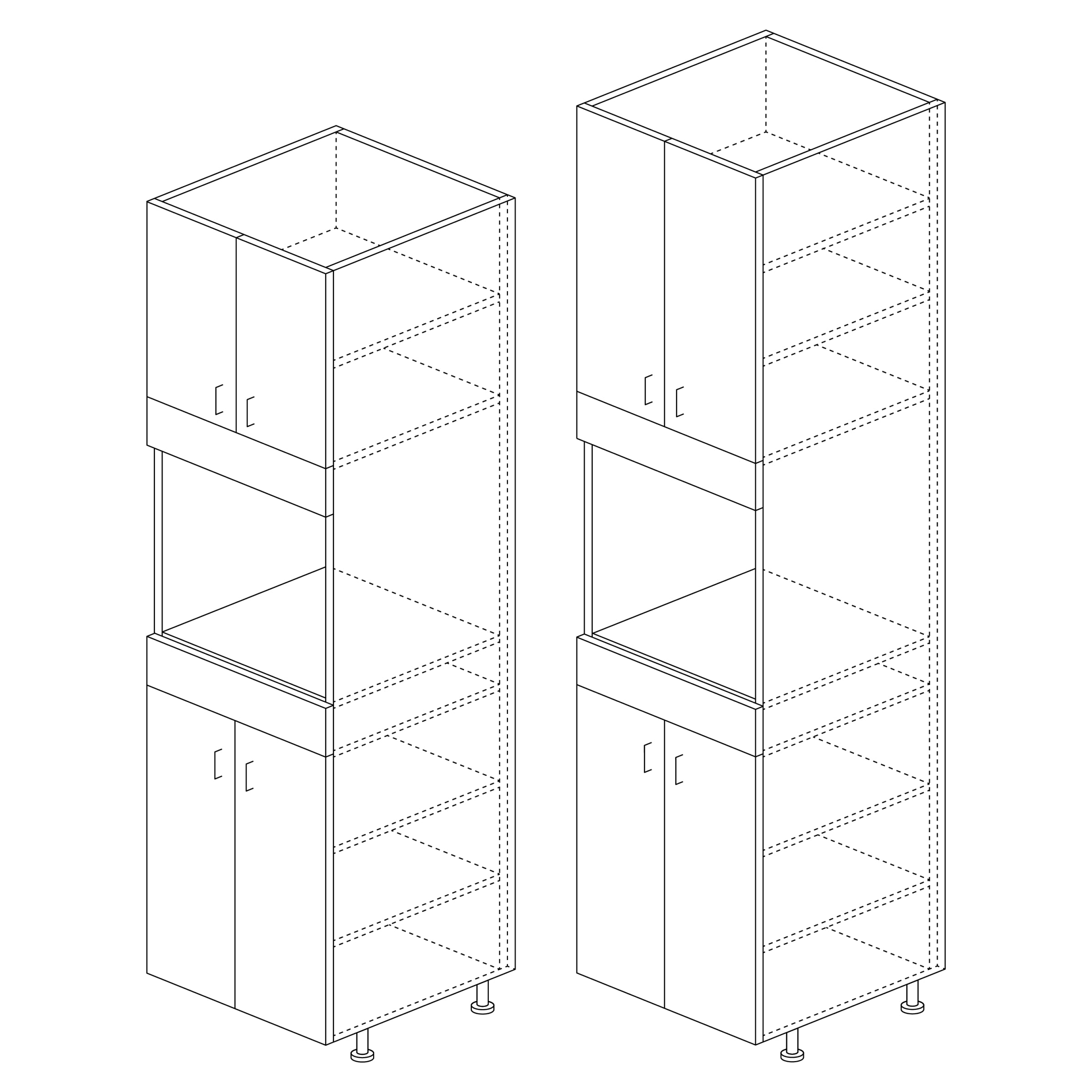 Tall Cabinet: Single Oven 80"H x 24" D