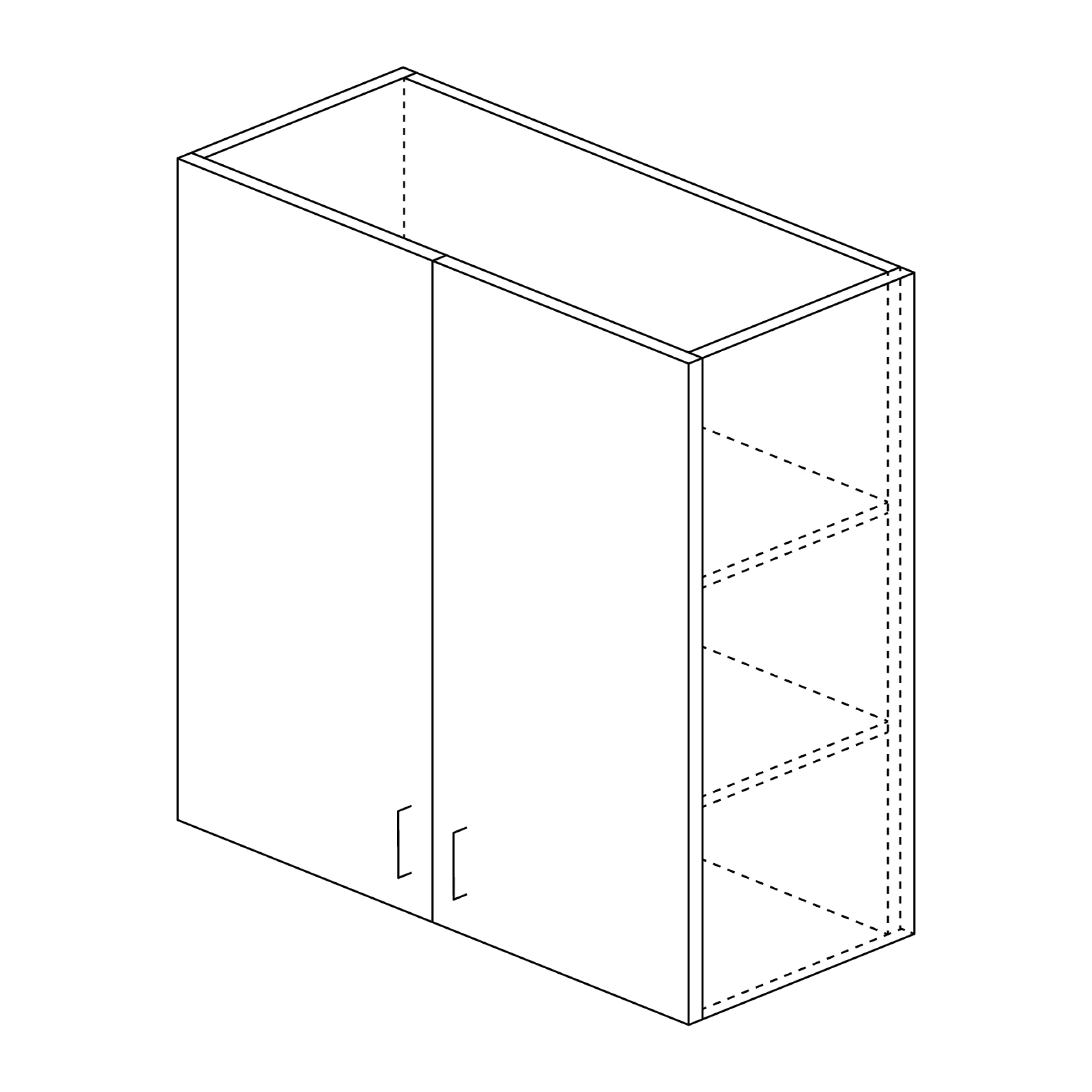 Wall Cabinet: Shelves 20"H x 12"D